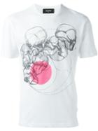 Dsquared2 Skulls Dot T-shirt, Men's, Size: L, White, Cotton