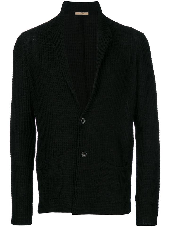 Nuur Long-sleeve Fitted Cardigan - Black