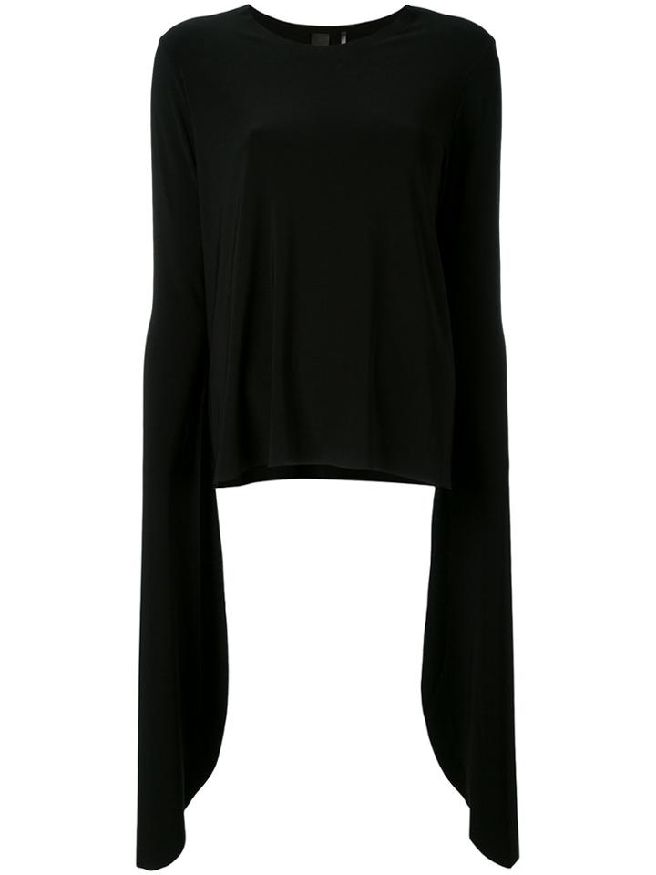 Norma Kamali Elongated Sleeve Blouse - Black