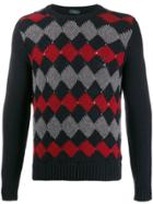 Zanone Argyle Knit Sweater - Blue