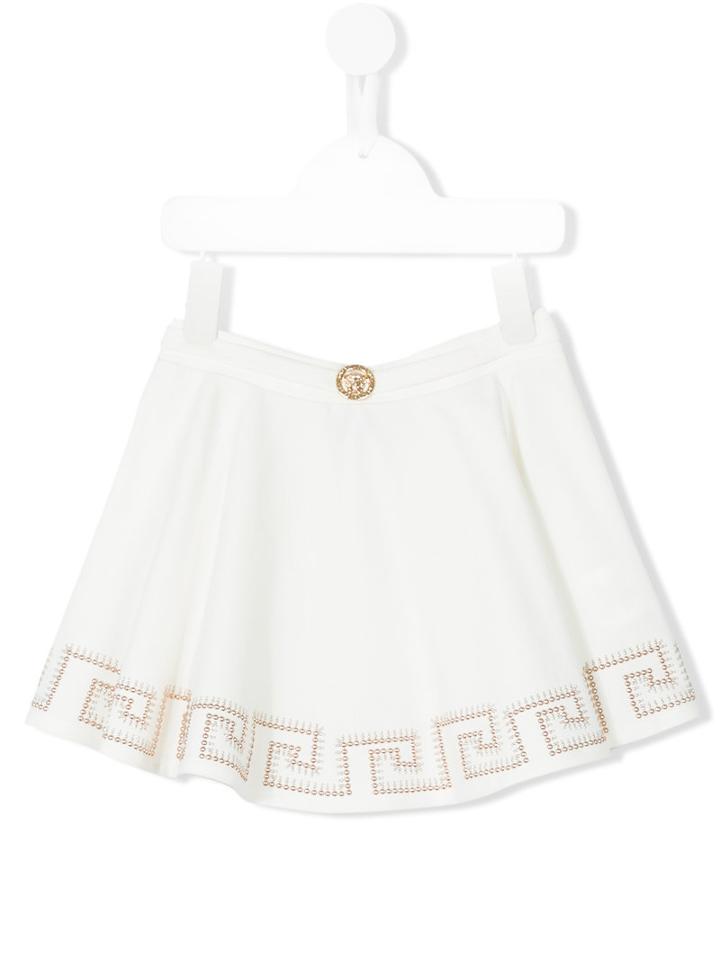Young Versace - Studded Skirt - Kids - Cotton/spandex/elastane - 12 Yrs, White