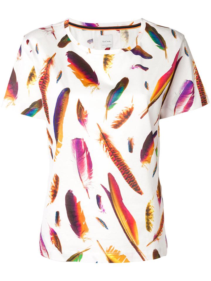 Paul Smith Feather Print Top - White