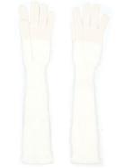 Cruciani Contrast Fingers Gloves - White