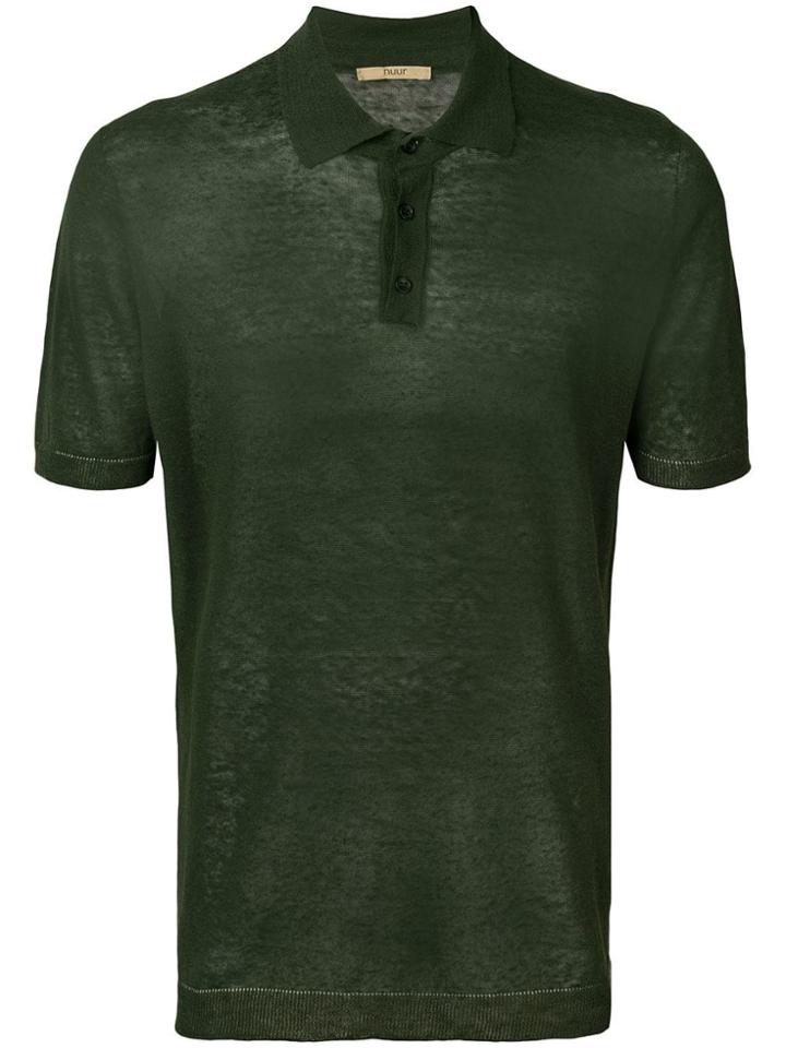 Nuur Sheer Polo Shirt - Green