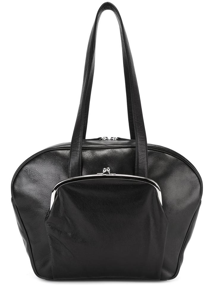 Yohji Yamamoto Clasp Shoulder Bag, Women's, Black