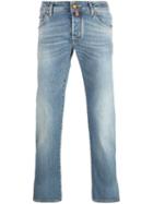 Jacob Cohen Straight Leg Jeans, Men's, Size: 33, Blue, Spandex/elastane/cotton