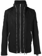 10sei0otto Zips Detail Jacket, Men's, Size: Xl, Black, Leather/cotton/spandex/elastane/cupro