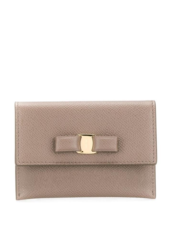 Salvatore Ferragamo Vara Bow Cardholder - Brown