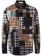Valentino Patchwork Shirt, Men's, Size: 40, Cupro/cotton/wool/virgin Wool