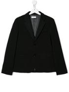 Paolo Pecora Kids Teen Single Breasted Blazer - Black