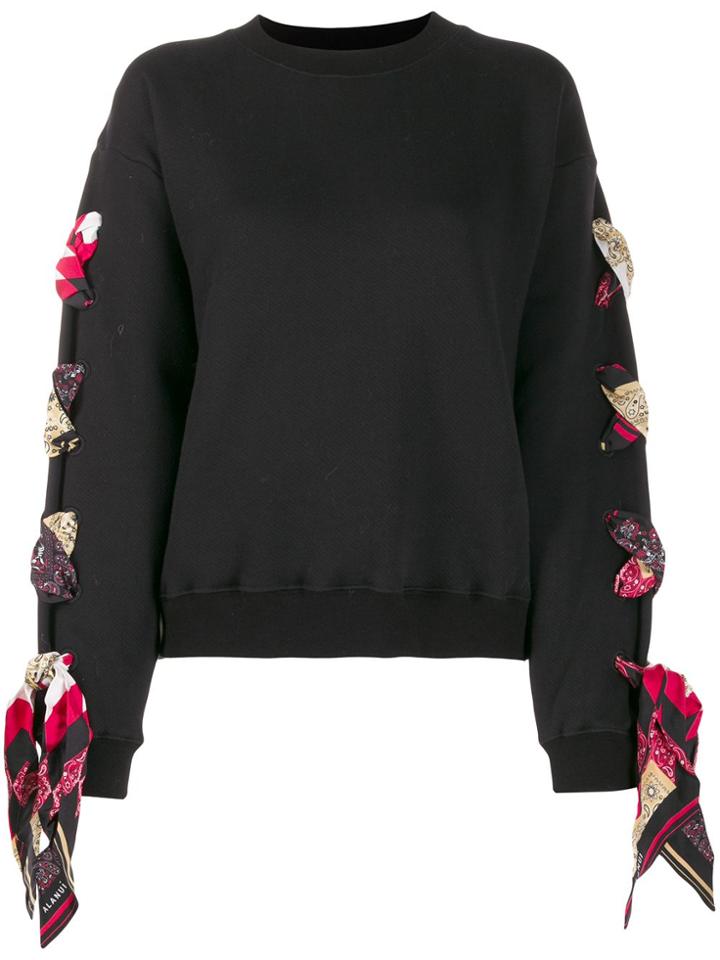 Alanui Lace-up Sweatshirt - Black