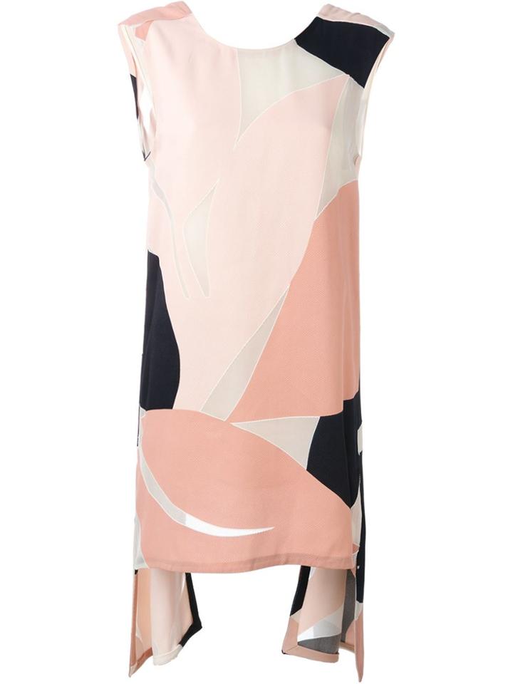 Marni Colour Block Asymmetric Dress - Black