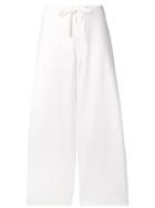 Y's Flared Cropped Trousers - White