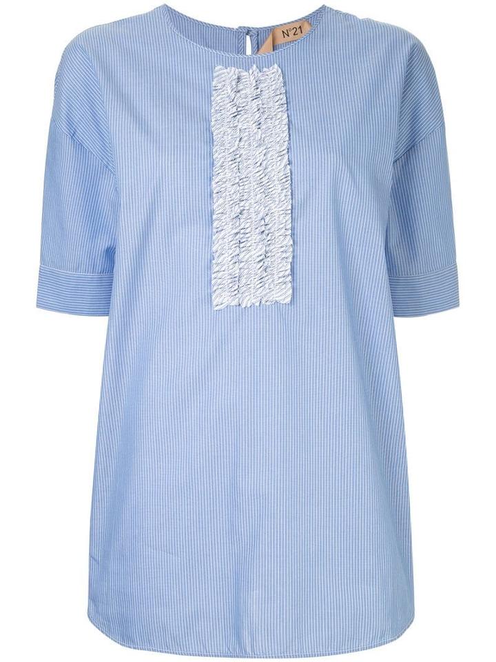 Nº21 Striped Placket Top - Blue