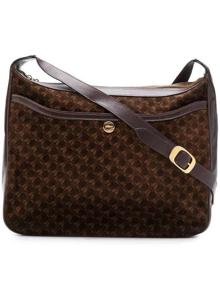 Salvatore Ferragamo Pre-owned 80's Patterned Shoulder Bag - Brown