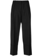 Jil Sander Cropped Trousers - Black