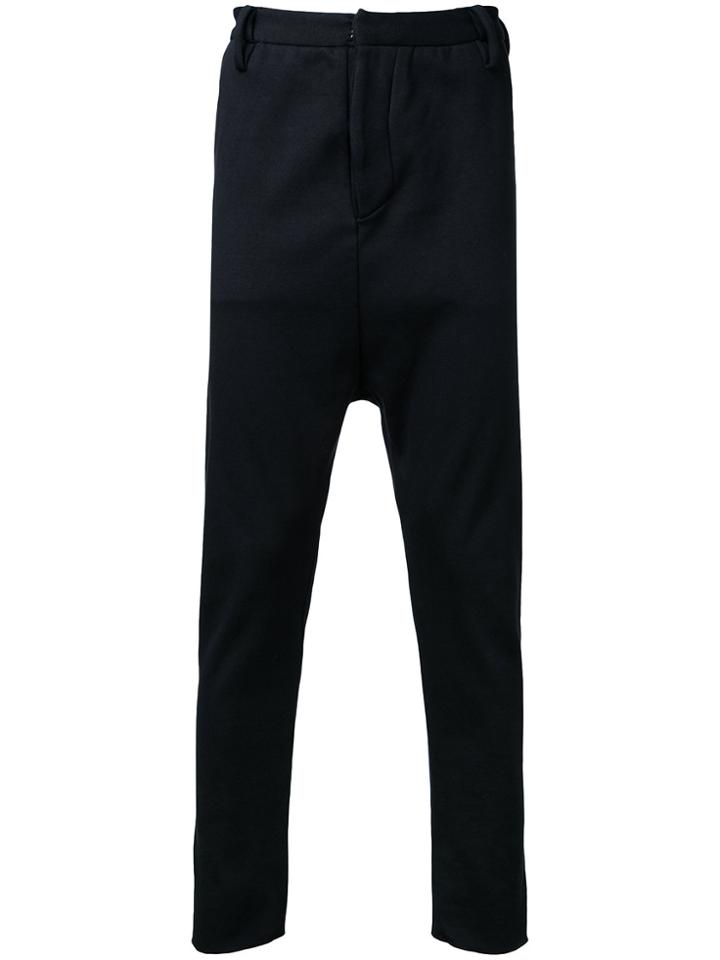 A New Cross Tailored Drop Crotch Pants - Black