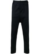A New Cross Tailored Drop Crotch Pants - Black
