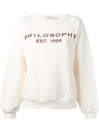 Philosophy Di Lorenzo Serafini Logo Print Sweatshirt, Women's, Size: Small, Nude/neutrals, Cotton