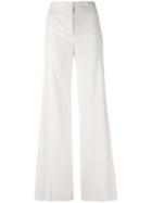 Theory - Flared Trousers - Women - Linen/flax/spandex/elastane/viscose - 4, White, Linen/flax/spandex/elastane/viscose