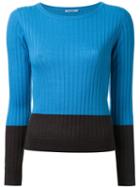 Guild Prime Ribbed Colour Block Jumper, Women's, Size: 36, Blue, Acrylic/lambs Wool