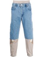 Martine Rose Denim Panelled Track Trousers - Blue