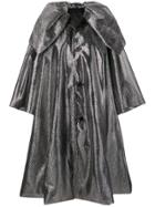 Comme Des Garçons Noir Kei Ninomiya Metallic Oversized Coat - Silver