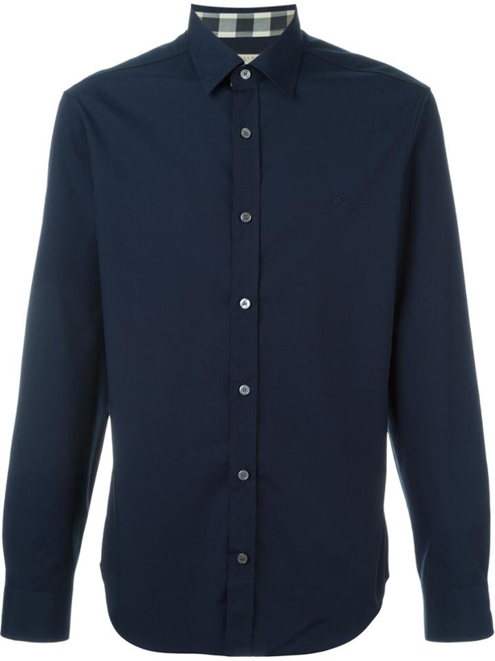 Burberry Long-sleeved Shirt - Blue
