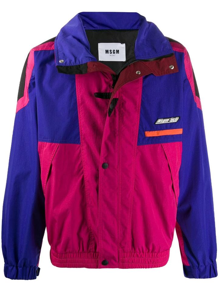 Msgm Colour Block Track Jackets - Pink