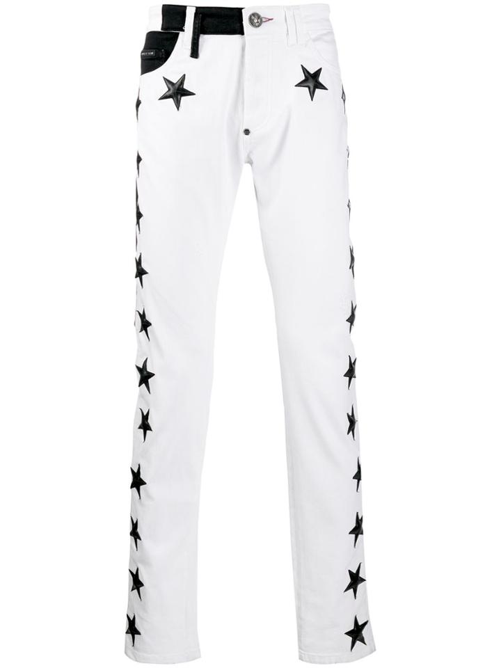 Philipp Plein Super Straight Cut Jeans - White