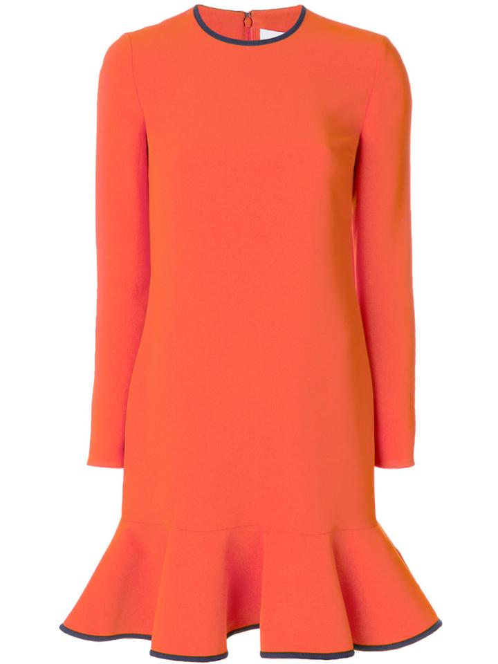 Victoria Victoria Beckham Flared Mini Dress - Yellow & Orange