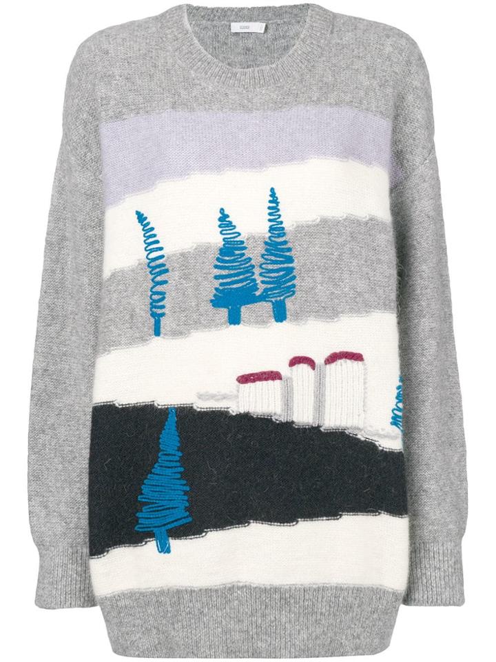 Closed Colour-block Sweater - Grey