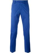 Michael Kors Chino Trousers, Men's, Size: 38, Blue, Cotton/spandex/elastane