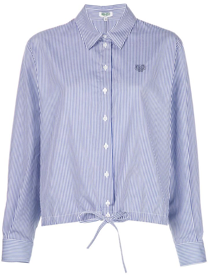Kenzo Drawstring Striped Shirt - Blue