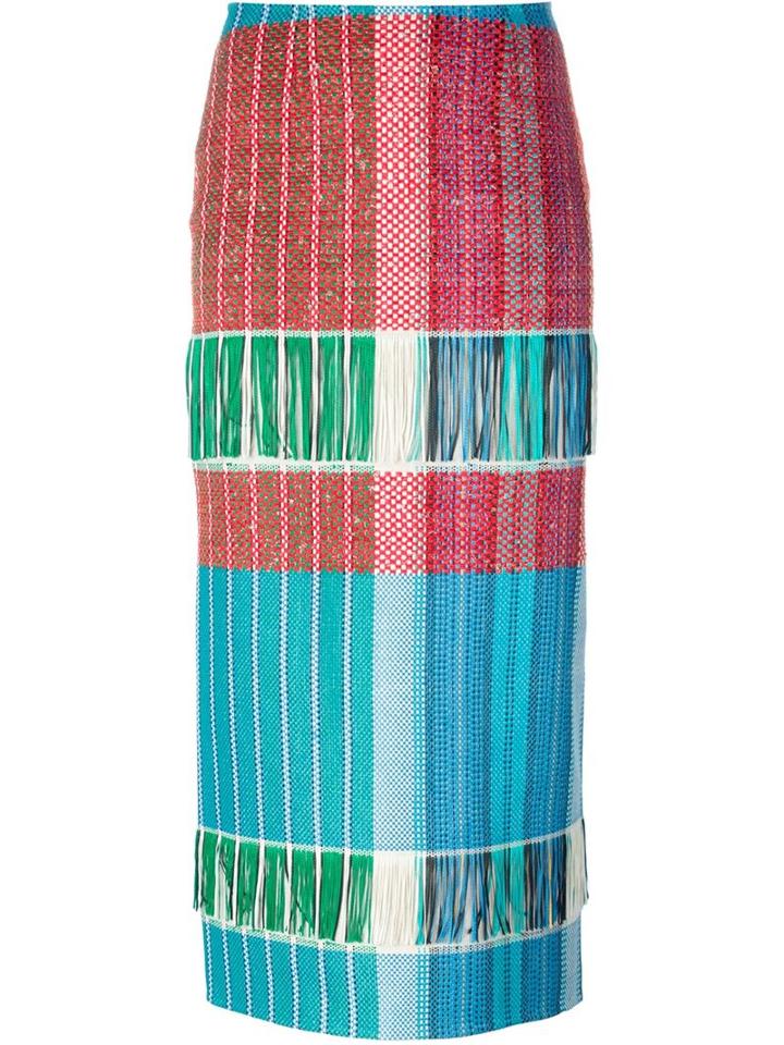 Ports 1961 Woven Midi Skirt, Women's, Size: 42, Red, Viscose/acetate/polyamide/polyester