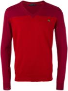 Etro Tonal V-neck Jumper, Men's, Size: Small, Red, Cotton