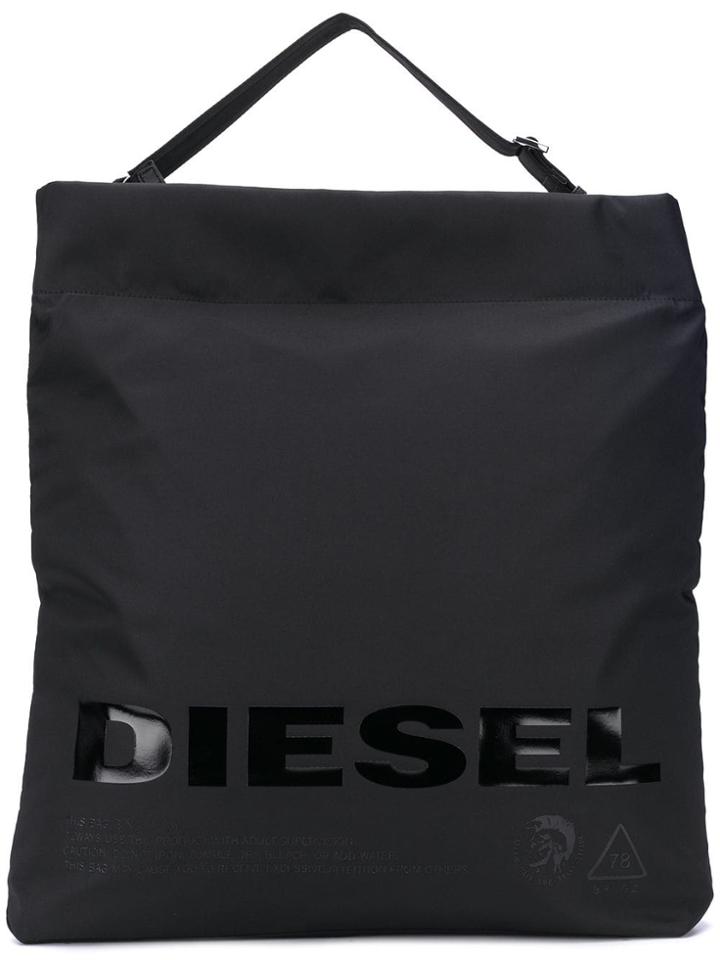 Diesel Printed Shopping Bag - Black