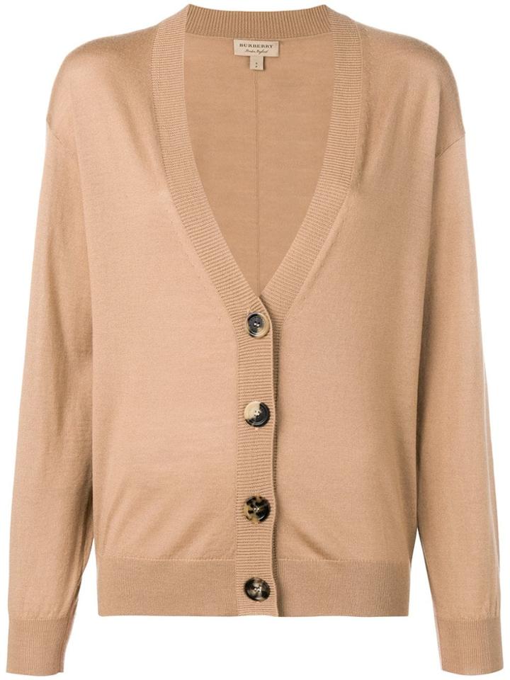 Burberry V-neck Cardigan - Neutrals