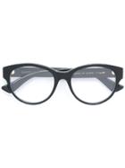 Gucci Eyewear Gg Oval Frame Glasses, Black, Acetate