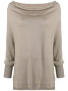 Snobby Sheep Long-sleeve Fitted Sweater - Neutrals