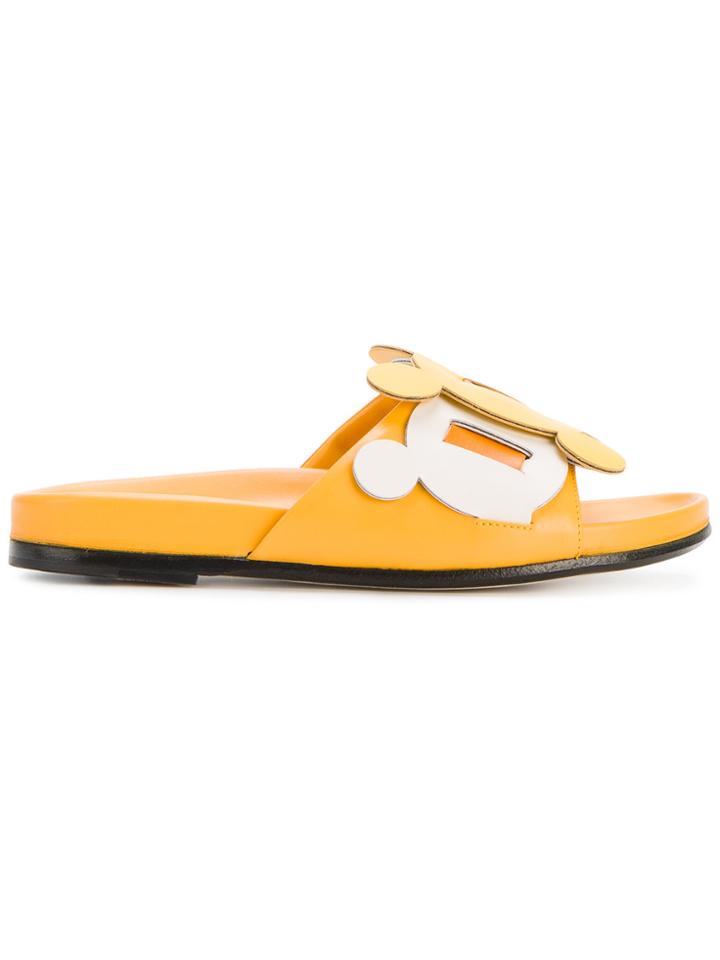Anya Hindmarch Circulus Slides - Yellow & Orange