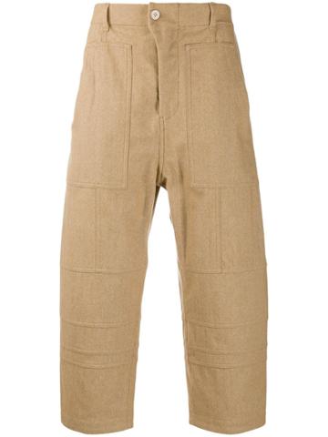 Julien David Panelled Culotte Trousers - Brown