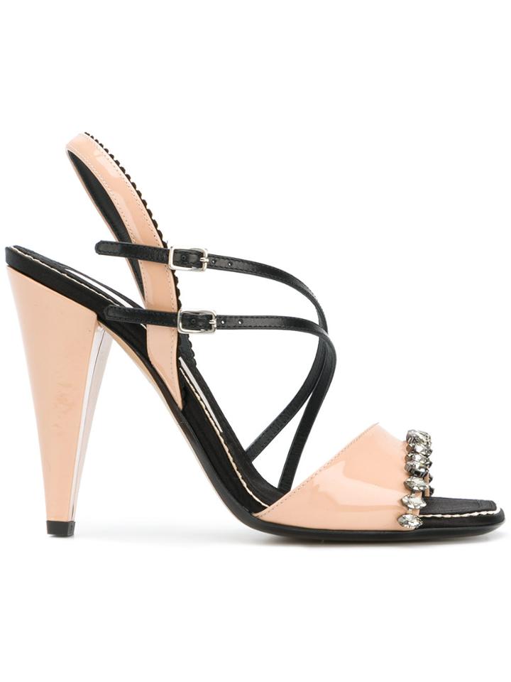 No21 Embroidered Sandals - Nude & Neutrals