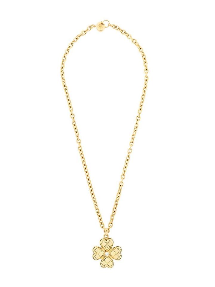 Sonia Rykiel Pre-owned 'lucky' Clove Pendant Long Necklace - Metallic
