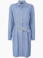 Thierry Mugler Vintage Western Shirt Dress - Blue