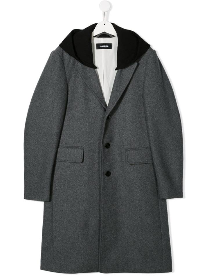 Diesel Single-breasted Coat - Grey
