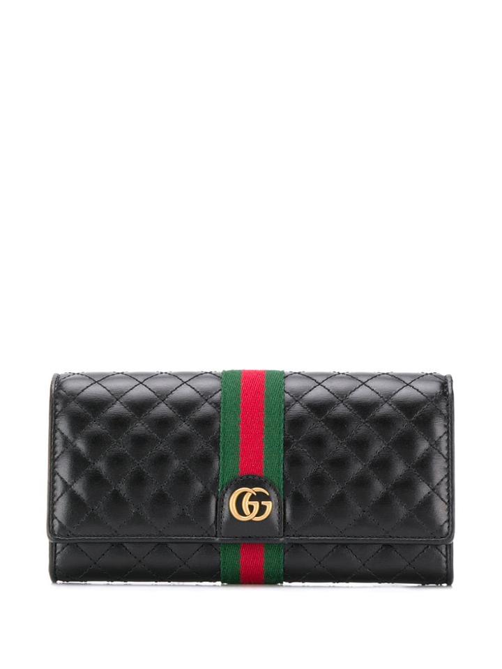 Gucci Quilted Continental Wallet - Black