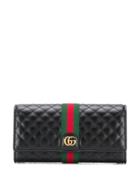 Gucci Quilted Continental Wallet - Black