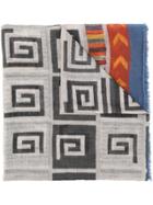 Monica Sarti Meander Design Woven Scarf - Neutrals