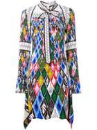 Peter Pilotto Argyle Print Dress, Women's, Size: 10, Spandex/elastane/viscose